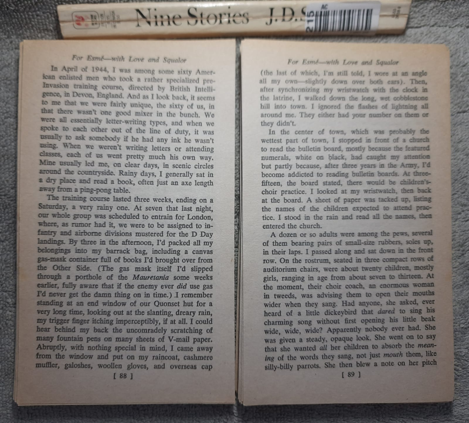 Spine cutoff from the books